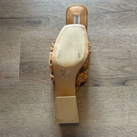 Steve Madden Women's Mylee Beige Block Heel Sandals Size 8 - Picture 6 of 10